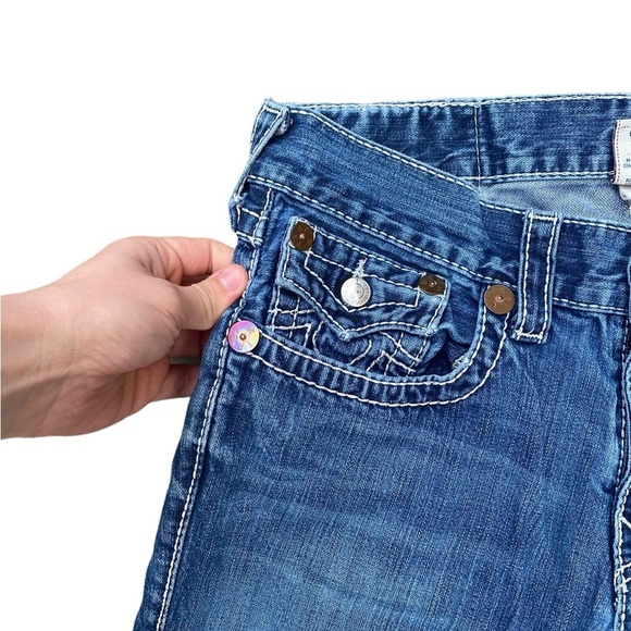 Vintage True Religion Jeans Size 34 RICKY BIG T Blue - Picture 5 of 9